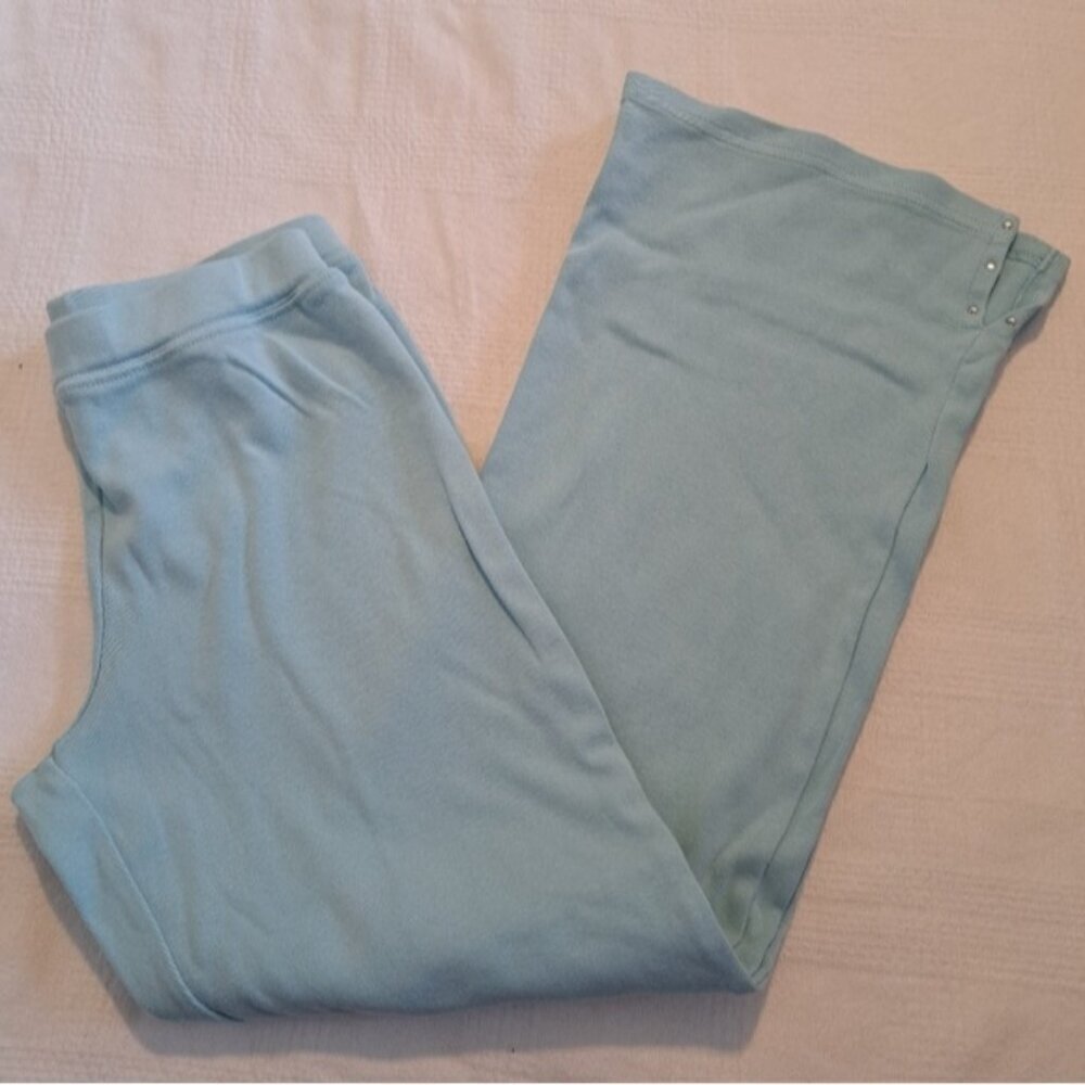 Gymboree girls size 9 light blue pants with gems on the bottom of the leg, VGUC